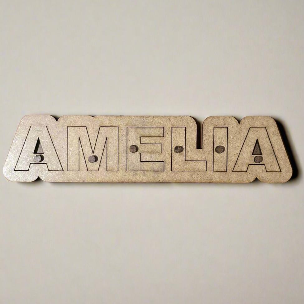 Paint Your Own Simple Wooden Name Puzzle