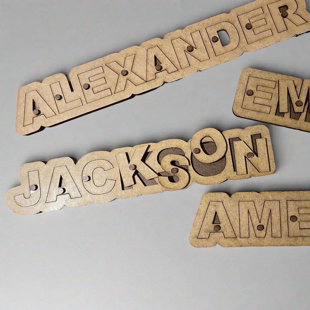 Paint Your Own Simple Wooden Name Puzzle