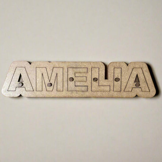 Paint Your Own Simple Wooden Name Puzzle