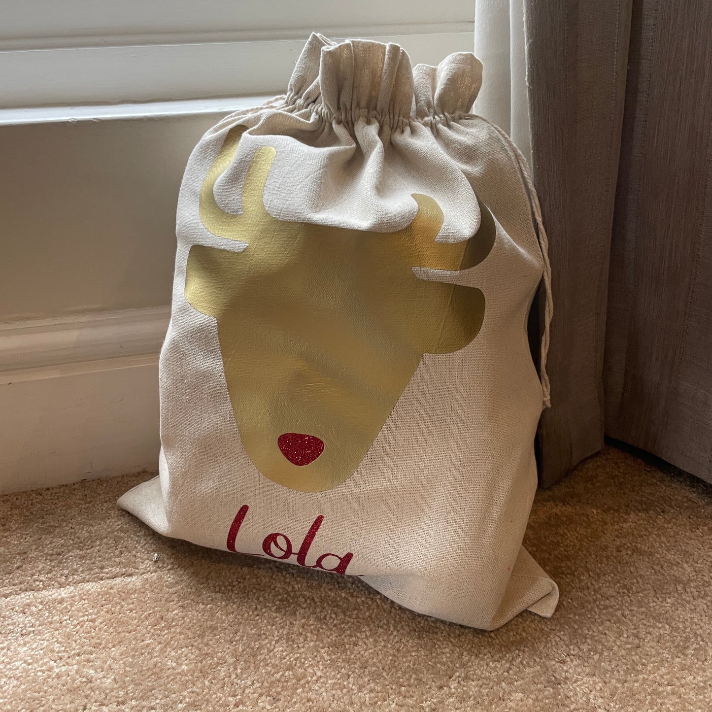 Personalised Reindeer Gift bag