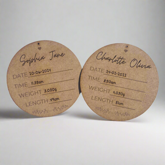 Baby Announcement Plaques
